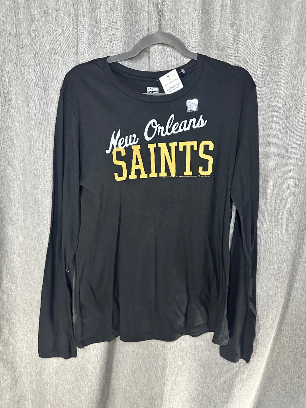 NWT Junk Food Clothing New Orleans Saints Long Sleeve Shirt Women's XL